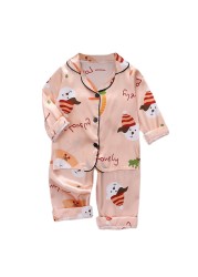 Summer 2 pcs/set Cartoon Kids Boys Short-sleeved Tops + Pants Suit Home Wear Set Children's Pajamas set 2-7 years For Kids