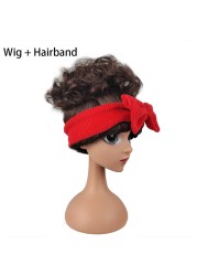 Baby Accessories For Kids Hair Bands Wig Bag Earrings Headband Plush Doll Headphone Set Cute Birthday Party Theme Ears Gifts