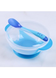 Baby Dish Set Training Bowl Spoon Cutlery Set Dinner Bowl Learning Dishes With Suction Cup Children Training Dinnerware