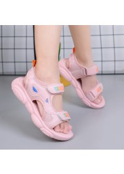 Princess girls sandals baby new pink sports sandals 2022 children summer fashion shoes students anti-slip peep toe beach shoes