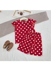 Girls clothing sets 2022 summer chiffon top shorts 2pcs children's clothing for girls kids casual suits blouses T-shirt + short pants