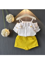 2022 Girls Sets Floral T-Shirt+Short Pants Summer 2pcs Infant Clothes Girl Fashion Sets Children Casual Toddler Kids Baby