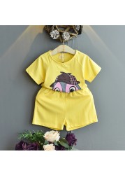 2022 Girls Sets Floral T-Shirt+Short Pants Summer 2pcs Infant Clothes Girl Fashion Sets Children Casual Toddler Kids Baby