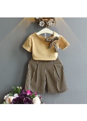 2022 Girls Sets Floral T-Shirt+Short Pants Summer 2pcs Infant Clothes Girl Fashion Sets Children Casual Toddler Kids Baby