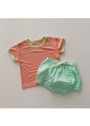 Summer Infant Baby Clothes for Boy Kids Tops T-shirt + Shorts Cotton Baby Girl Boys Costume for Baby Casual Outfits 0-3 Years