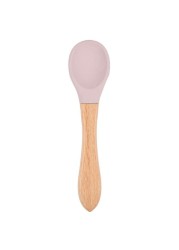 Baby Silicone Bowl Feeding Tableware Children Suction Bowl Plate Wooden Handle Silicone Spoon Dish Set For Baby Kitchen Utensils