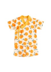 Sanlutoz Cute Printing Cotton Baby Boys Girls Clothes Sets Summer Infant Short Sleeve Tops+Pants 2pcs