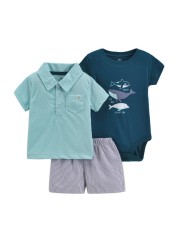 Newborn casual clothes outfit cute baby boys romper short sleeve shorts travel suit spring summer girls outdoor sports wear