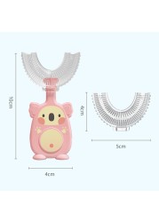 New Hot Children Smart 360 Degree U-Shape Manual Toothbrush Cartoon Pattern Kids Toothbrush 2-12Y With Soft Silicone Head