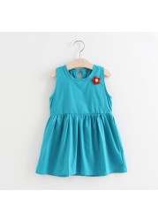 2022 Summer Kids Sleeveless Dresses for Little Girls Dress for Wedding Party Baby Girl Casual Clothes Children Princess Vestidos