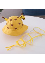 Children Anti-Spray Beanie Hat Fresh All-match Kawaii Sun Cap Removable Cap Anti Spittle Fisherman Hat New