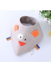 Baby Bibs Cartoon Animal Cotton Burp Cloths Waterproof Baby Feeding Bib Saliva Triangle Towel Infant Newborn Kids Stuff