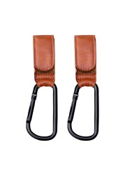 1/2pcs PU Leather Baby Stroller Hook Bag Stroller Rotate 360 ​​Degree Rotate Pram Organizer Stroller Hook Accessories