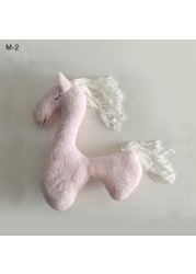 Newborn Photography Pillow Pegasus Horse Photo Props Doll Pillow Infant Photo Shoot Studio Accessories Posing Bean