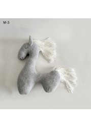 Newborn Photography Pillow Pegasus Horse Photo Props Doll Pillow Infant Photo Shoot Studio Accessories Posing Bean