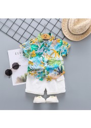 New Summer Baby Boys Clothes Suit Children Casual Shirt Shorts 2Pcs/Sets Toddler Fashion Costume Infant Outfits Kids Tracksuits