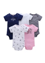 Baby Short Sleeve O-Neck Bodysuit Boy Girl Body Clothes Infant Clothes Unisex New Born Bodysuits 2021 Spring Summer Costume