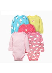 Cartoon Monster Baby Newborn Clothes Newborn Baby Clothes Short Sleeve Cotton Onesex Unisex Bodysuit 2021 5pcs/set