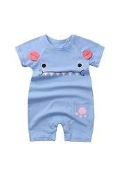 0-24 months newborn romper infant stuff baby clothes girl summer T-shirt with lucky cat kitty duck unisex clothes baby outfit