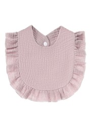 Boy Girls Lace Bibs Soft Cotton Adjustable Lace-up Baby Bib Burp Cloths For Babies Baby Feeding Saliva Towel