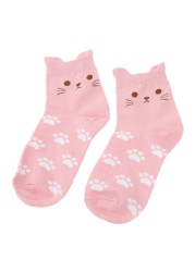 Cartoon cute cat kids socks candy color socks boys girl cotton sock wholesale children accessories newborn