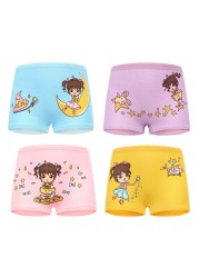 4pcs/lot Kids Girls Underwear Cotton Boxer Girl Comfortable Breathable Safety Pants Children's Panties