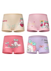 4pcs/lot Kids Girls Underwear Cotton Boxer Girl Comfortable Breathable Safety Pants Children's Panties