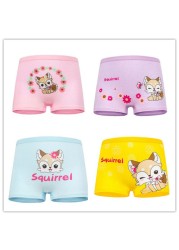 4pcs/lot Kids Girls Underwear Cotton Boxer Girl Comfortable Breathable Safety Pants Children's Panties