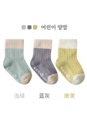 4 Pairs Cotton Baby Socks Cotton Socks Baby Boys Girls Cute Lovely Anti-Slip Socks Toddler Kids Fashion Soft Socks Autumn