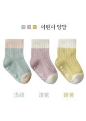 4 Pairs Cotton Baby Socks Cotton Socks Baby Boys Girls Cute Lovely Anti-Slip Socks Toddler Kids Fashion Soft Socks Autumn