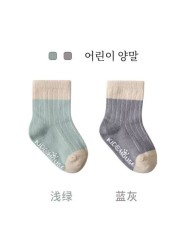 4 Pairs Cotton Baby Socks Cotton Socks Baby Boys Girls Cute Lovely Anti-Slip Socks Toddler Kids Fashion Soft Socks Autumn