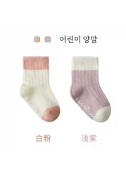 4 Pairs Cotton Baby Socks Cotton Socks Baby Boys Girls Cute Lovely Anti-Slip Socks Toddler Kids Fashion Soft Socks Autumn