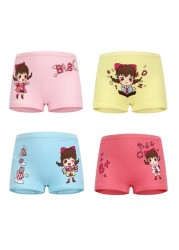 12pcs/lot Design Soft Cotton Girls Panties Cartoon Children Girls Underwear Toddler Kids Boxer Panties Breathable Teenage Briefs