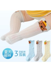 3 Pair Kids Socks Knee High Socks Baby Girls Boys Soft Cotton Children Socks Kids Knee High Cute Printing Toddler Newborn Socken