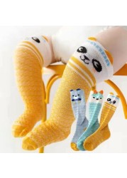 3 Pair Kids Socks Knee High Socks Baby Girls Boys Soft Cotton Children Socks Kids Knee High Cute Printing Toddler Newborn Socken