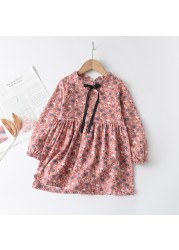 2022 Girl Dress New Winter Cartoon Girls Dress Leopard Pattern Fashion Kids Clothes Long Sleeve Princess Party Dresses Vestidos