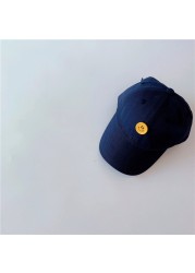 MILANCEL 2022 spring new kids hat smiley button children baseball caps boys and girls caps