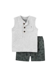 Fashion Newborn Baby Boys Clothes Summer Gray Jacket+Pants 2-Pieces Boys Clothing Sets Baby Clothing Sets Outfits For 9M-3Years