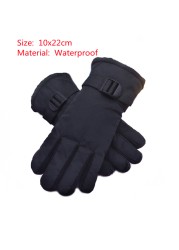 Kids Girls Boys Gloves Children Ski Gloves Thick Warm Pony Printed Waterproof Windproof Snow Gloves For Outdoor Sports 3-15Y