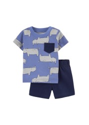 Summer Short Sleeve T-shirt + Shorts 2pcs Baby Boy Clothes Newborn Infantil Cotton Baby Outfits Baby Clothes For Newborn Baby