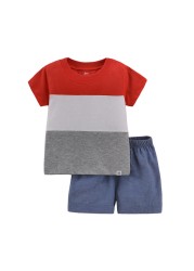 Summer Short Sleeve T-shirt + Shorts 2pcs Baby Boy Clothes Newborn Infantil Cotton Baby Outfits Baby Clothes For Newborn Baby