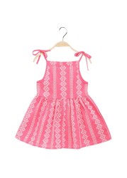 Toddler Toddler Baby Girl Solid Flower Striped Princess Party Dress Girl Sundress Clothes Robe Princesse Toddler Infant Toddler