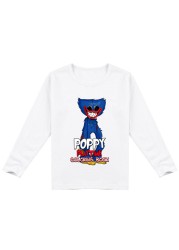 Casey Messi Houji Wai T-shirt Kids Costumes Scary Poppy Poppy Clothes for Boys Play Long Sleeve Clothes for Girls Casual T-shirts Harajuku