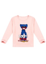 Casey Messi Houji Wai T-shirt Kids Costumes Scary Poppy Poppy Clothes for Boys Play Long Sleeve Clothes for Girls Casual T-shirts Harajuku