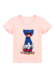 Playtime Poppy Horror Game Kids T-shirt Harajuku Graphic Houji Wuji T-shirt Boys Short Sleeve T-shirt Summer Cartoon Girl T-shirt