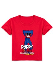 Playtime Poppy Horror Game Kids T-shirt Harajuku Graphic Houji Wuji T-shirt Boys Short Sleeve T-shirt Summer Cartoon Girl T-shirt