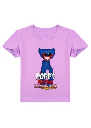 Playtime Poppy Horror Game Kids T-shirt Harajuku Graphic Houji Wuji T-shirt Boys Short Sleeve T-shirt Summer Cartoon Girl T-shirt