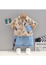 New Summer Baby Clothes Suit Children Boys Fashion Casual Shirt Shorts 2Pcs/Sets Toddler Sports Costume Infant Kids Sportswear