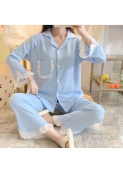 Women Sleepwear Pregnant Breastfeeding Clothes Pajama Set Homewear Spring Autumn Maternity Clothes Cotton Pregnancy Nursing Outfit