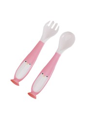 2pcs/set baby spoon fork set baby utensils portable children tableware baby feeding tableware food